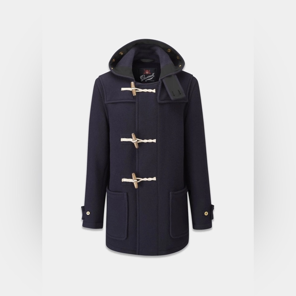 GLOVERALL MID MONTY DUFFLE COAT NAVY